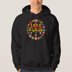 Fredstecken Kärlek 60-tal 70-tal Tie Die Hippie Co Hoodie