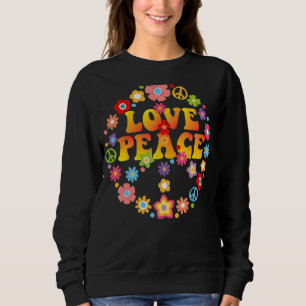 Fredstecken Kärlek 60-tal 70-tal Tie Die Hippie Co T Shirt