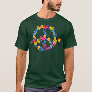 FREDSTECKEN KÄRLEK 60-tal 70-tal Tie Dye Hippie Ha T Shirt