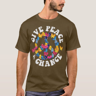 FREDSTECKEN KÄRLEK 60-tal 70-tal Tie Dye Hippie Ha T Shirt