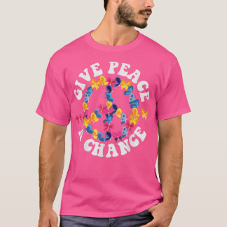 FREDSTECKEN KÄRLEK 60-tal 70-tal Tie Dye Hippie Ha T Shirt