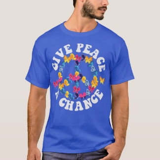 FREDSTECKEN KÄRLEK 60-tal 70-tal Tie Dye Hippie Ha T Shirt