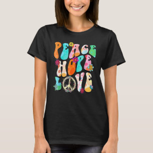Fredstecken Kärlek 60-tal 70-tal Tie Dye Hippie Ha T Shirt