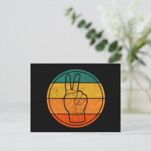 Fredstecken Kärlek 60-tal 70-tal Tye Die Hippie Co Vykort