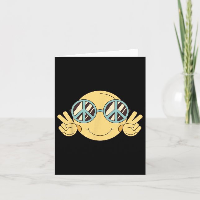 Fredstecken Kärlek 60-talet 70-talet Groovy Hippie Kort (Framsida)
