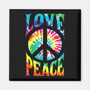 Fredstecken Kärlek 60S 70S Tie Dye Hippie Costume Magnet