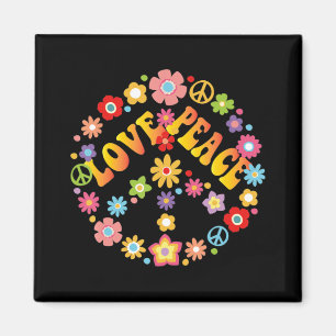 FREDSTECKEN KÄRLEK 60s 70s Tie Dye Hippie Costume Magnet