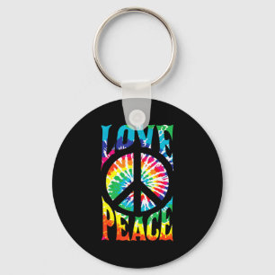 Fredstecken Kärlek 60S 70S Tie Dye Hippie Costume Nyckelring