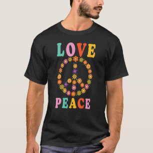 Fredstecken Kärlek Flower Hippie Costume 60 s 70 T Shirt