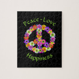 Fredstecken Kärlek & Happity on Black Pussel