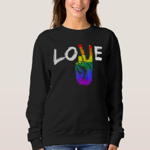 Fredstecken Kärlek Rainbow Färg Gay pride Lesbisk T Shirt