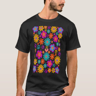 FREDSTECKEN KÄRLEK Shirt 60 s 70:e Tie Dye Hippie T