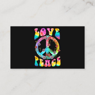 FREDSTECKEN KÄRLEK T Shirt 60s 70-tal Tie Dye Hipp Visitkort