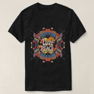 Fredstecken Kärlek T Shirt 70:e hippie Costume