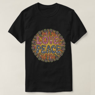 Fredstecken Kärlek T Shirt   70:e hippie Costume
