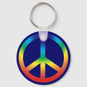 Fredstecken Keychain i Chakra Färg Nyckelring