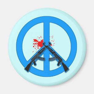 Fredstecken med AK-47s och blod Magnet