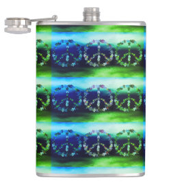 Fredstecken med färgade blommor fickplunta