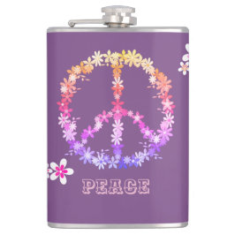 Fredstecken med färgade blommor,Personlig text Fickplunta