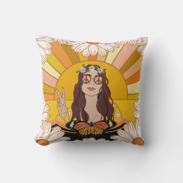 Fredstecken och fjäril kudde