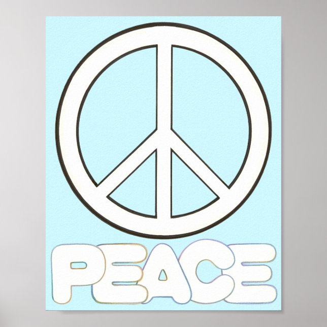 Fredstecken Peace Ord Poster (Framsidan)