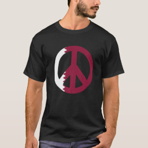Fredstecken Qatar Flagga 1 T Shirt