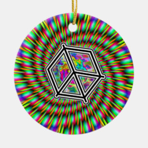 FREDSTECKEN - RAINBOW SPIRAL JULGRANSPRYDNAD KERAMIK