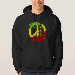 Fredstecken Reggae Ragga Rasta Freedome Hoodie