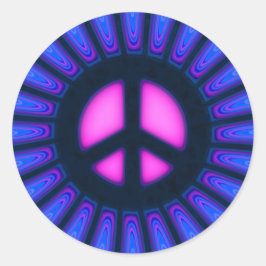 Fredstecken Runt Klistermärke