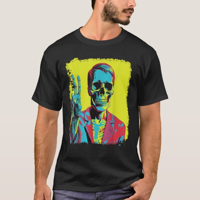 Fredstecken Skeleton T Shirt (Framsida)