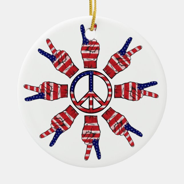 Fredstecken Snowflake Julgransprydnad Keramik (Framsidan)