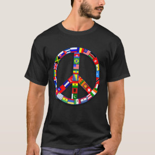 Fredstecken som göras av flaggorT-tröja, muggar, T Shirt