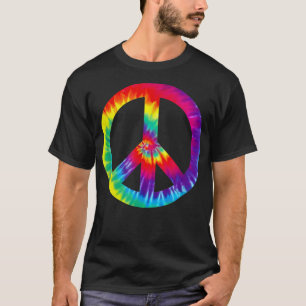 Fredstecken Symbol Tie Dye 60s 70s Shirt Hippie Co T