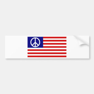 Fredstecken Symbol US Stars & Rand American Flagga Bildekal