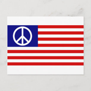 fredstecken Symbol US Stars & Rand American Flagga Vykort