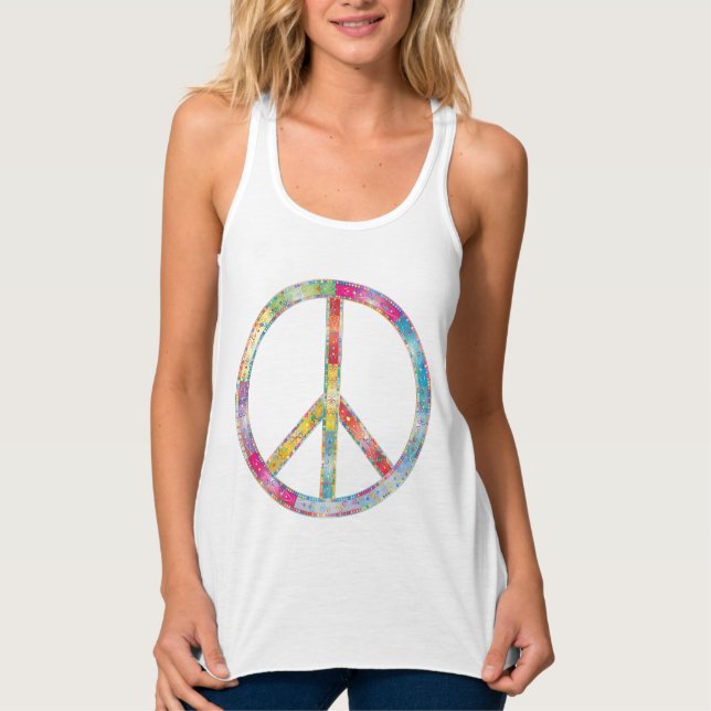 Fredstecken Tanktop Linne Med Racerback (Framsida)