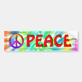 Fredstecken Tie-Dye Bumper Sticker Bildekal