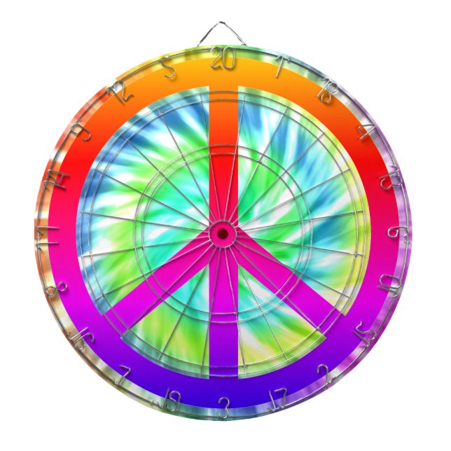 Fredstecken Tie Dye Design Dart Board Darttavla (Framsidan)