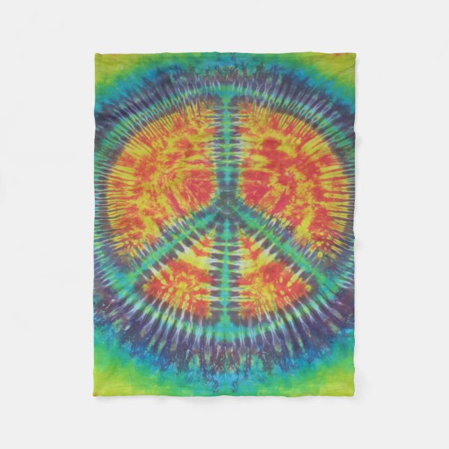 Fredstecken Tie Dye Fleecefilt (Framsidan)
