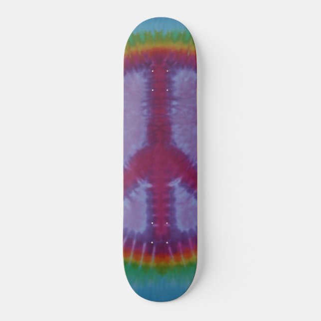 Fredstecken Tie Dye Mini Skateboard Bräda 18,5 Cm (Framsida)