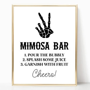 Fredstecken till Döden Do US Party Mimosa Pub Sign Poster