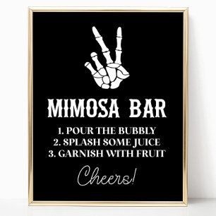 Fredstecken till Döden Do US Party Mimosa Pub Sign Poster