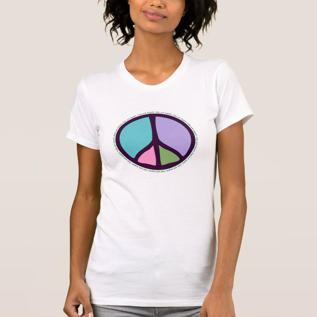 Fredsteckenavslappnadtank T-shirt (Framsida)