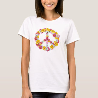 Fredsteckenblommor T-shirt