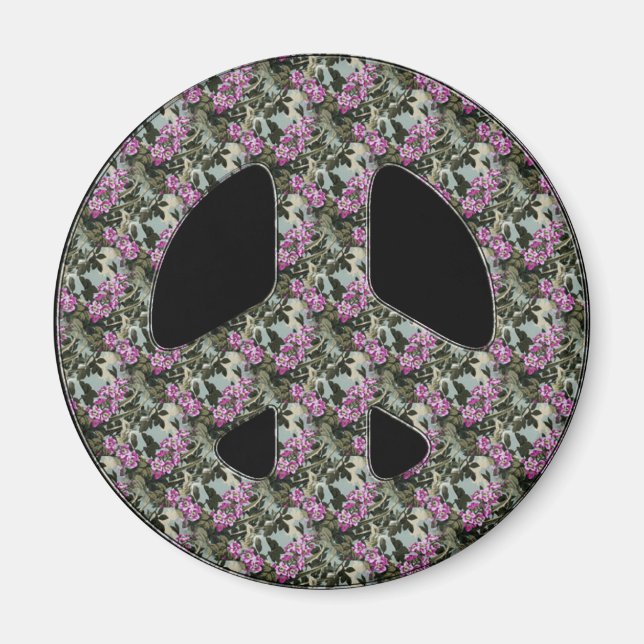 FREDSTECKENET blommigt Magnet (Framsidan)