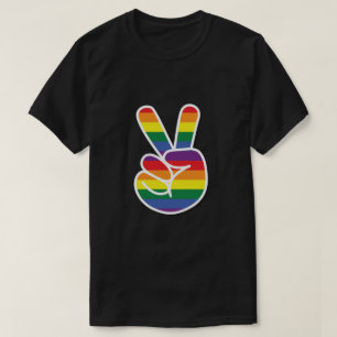 Fredsteckenet Bright Rainbow Pride T Shirt