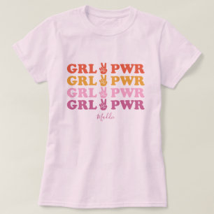 Fredsteckenet Cute Girl Power T Shirt
