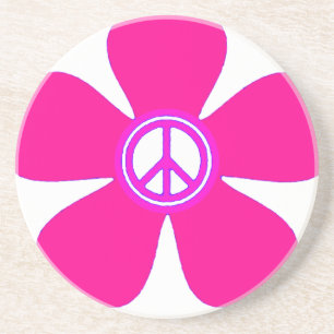 Fredsteckenet Flower Power Underlägg
