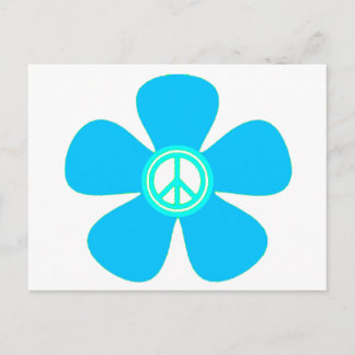 Fredsteckenet Flower Power Vykort