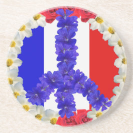 fredsteckenet fransk flagga underlägg sandsten